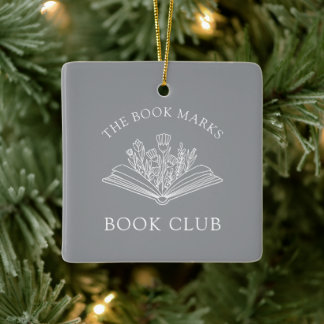 Cerámica Nombre del Club de Lectura Adorno Personalizado