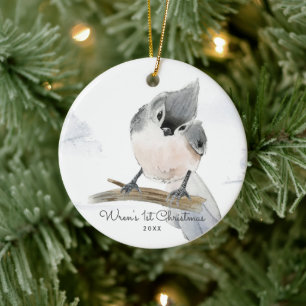 Cerámica Pajarito Adorno de Navidad Personalizado