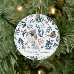 Cerámica Pájaro Bebé Adorno de Navidad Personalizado