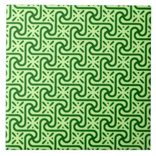 Cerámica patrón de azulejo egipcio, esmeralda y verde lima