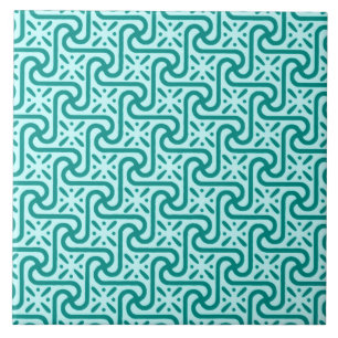 Cerámica patrón de azulejo egipcio, turquesa y aqua