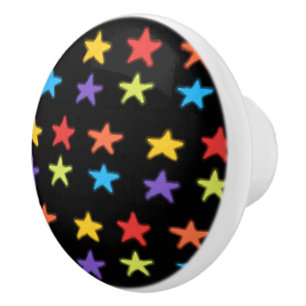 Cerámica Pomo cerámico de luz de estrella (Multi & Black)