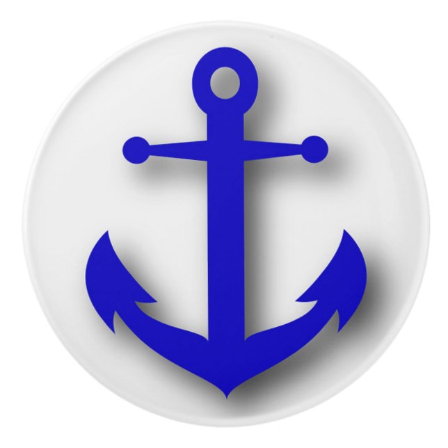 Cerámica Pomo de cajón del anclaje náutico (Anverso)