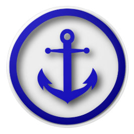 Cerámica Pomo de cajón del anclaje náutico