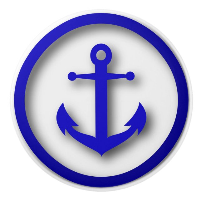 Cerámica Pomo de cajón del anclaje náutico (Anverso)