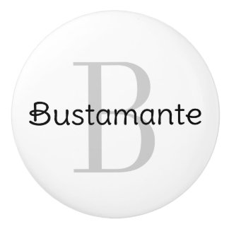 Cerámica Pomo de cajón personalizado monograma