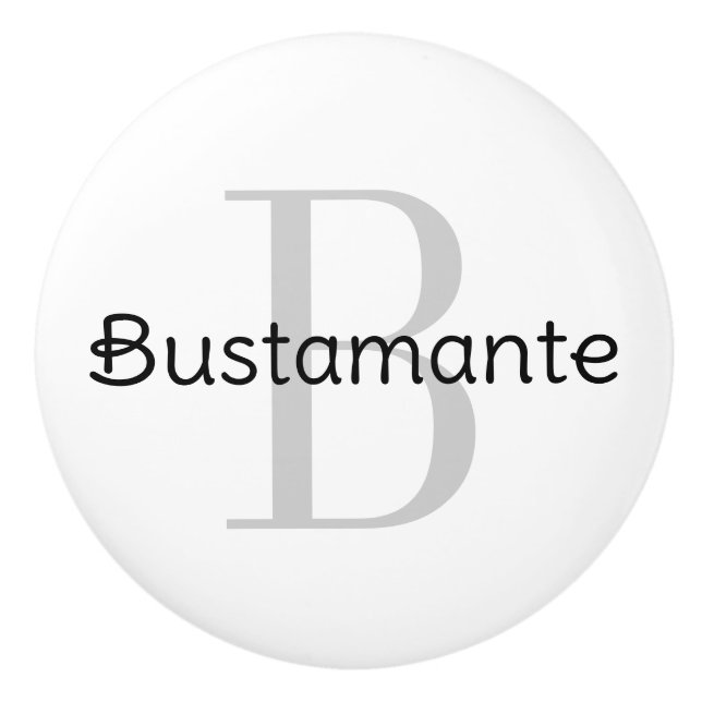 Cerámica Pomo de cajón personalizado monograma (Anverso)