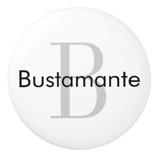 Cerámica Pomo de cajón personalizado monograma