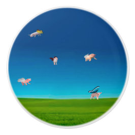 Cerámica Pomo de cerdos voladores