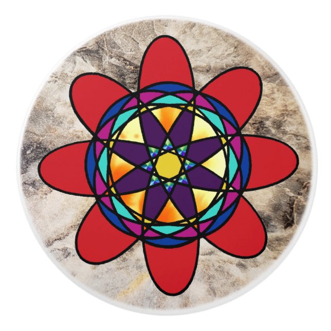 Cerámica Pomo de extracción colorido (Anverso)