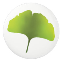 Pomo de hoja de Ginko verde