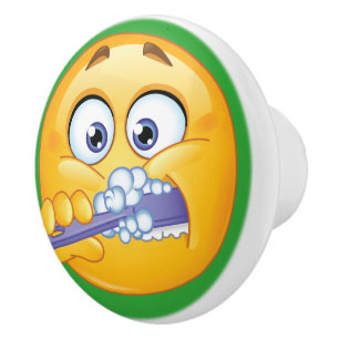 Cerámica Pomo del cajón de la escoba de dientes de la sonri