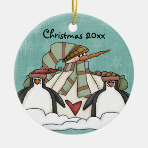 Cerámica Por favor, dejen que nieve, adorno de Keepsake de 