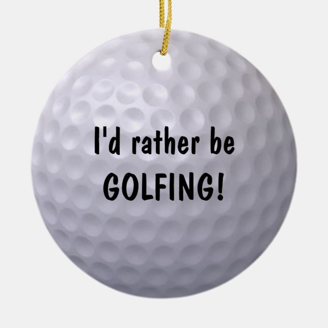 Cerámica ¡Prefiero ser adorno de GOLFING! (Frente)