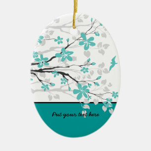 Cerámica Rama de magnolia y adorno personalizado de flores