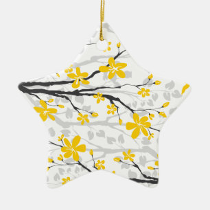 Cerámica Rama de magnolia y adorno personalizado de flores