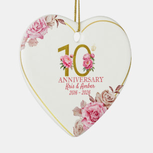 Cerámica Regalo de 10º Aniversario de Boda Adorno