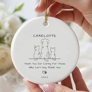 Cerámica Regalo de Adorno de Cuidados Personalizados para A