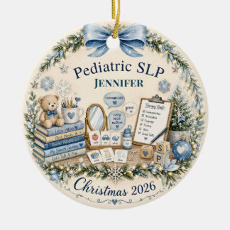 Cerámica Regalo de adorno de Navidad para logopeda pediátri