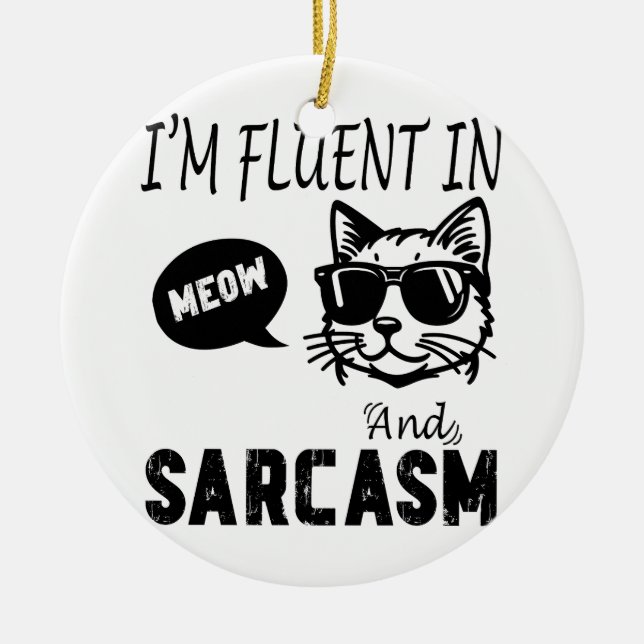 Cerámica Regalo divertido para amante de los gatos Adorno c (Frente)