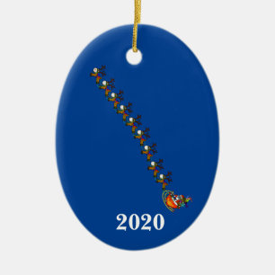 Cerámica Reno de Santa Claus con adorno de Navidad enmascar