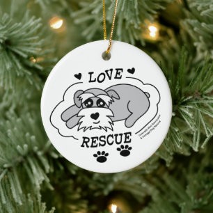 Cerámica Rescate de Amor - Adorno Redondo de Navidad