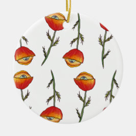 Cerámica Resumen adorno de arte surrealista de adormidera r