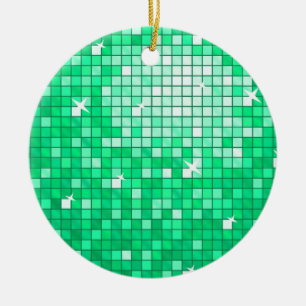 Cerámica Ronda de adorno de Disco Tiles "Jade"