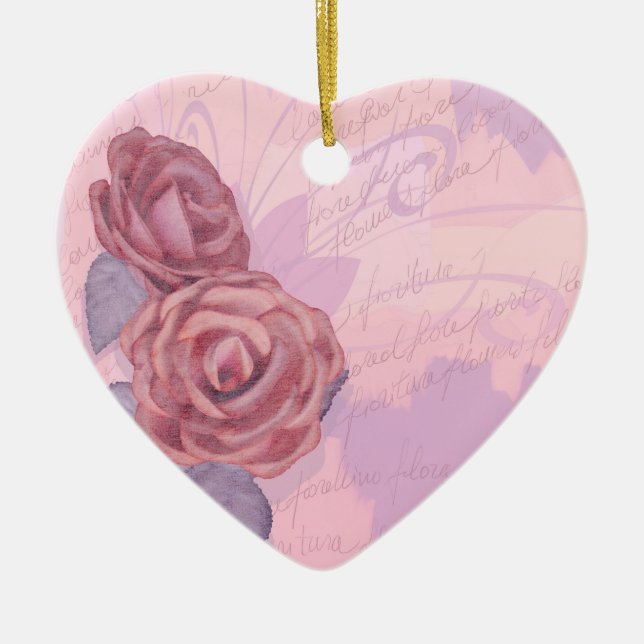 Cerámica Rosas de época, adorno (Frente)