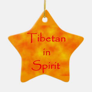 Cerámica Tibetano en adorno de estrella espiritual