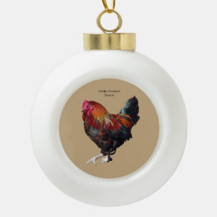 Cerámica Tipo Bola adorno de Gallo de Oro