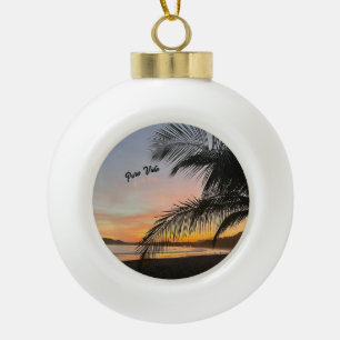Cerámica Tipo Bola Adorno de Navidad conmemorativo de Costa Rica "Pur