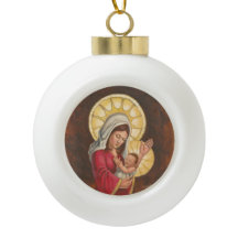 Adorno de Navidad de la Madonna y el Niño