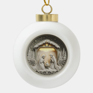 Cerámica Tipo Bola Adorno de Navidad de la Natividad – Sagrada Famili