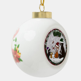 Cerámica Tipo Bola Adorno de Navidad Fig & Friends