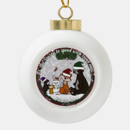 Cerámica Tipo Bola Adorno de Navidad Fig & Friends