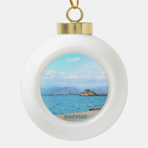 Cerámica Tipo Bola Adorno de Navidad recuerdo de Nafplio