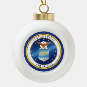 Cerámica Tipo Bola Adorno enmarcado Snowflake de la USAF