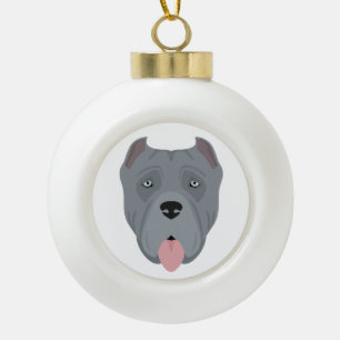 Cerámica Tipo Bola Cane Corso, adorno de Navidad de mastín italiano