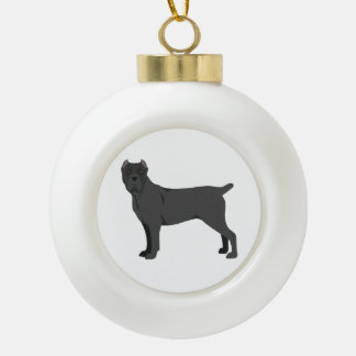 Cerámica Tipo Bola Cane Corso, adorno de Navidad de mastín italiano