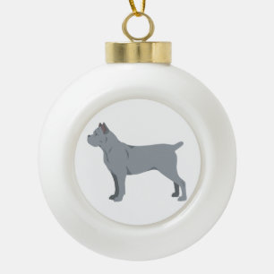 Cerámica Tipo Bola Cane Corso, adorno de Navidad de mastín italiano