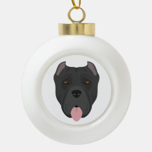 Cerámica Tipo Bola Cane Corso, adorno de Navidad de mastín italiano