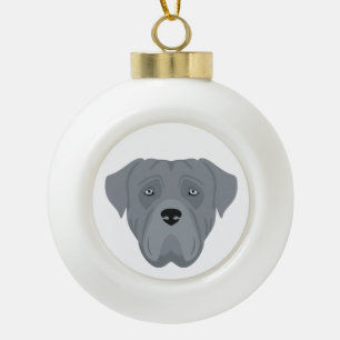 Cerámica Tipo Bola Cane Corso, adorno de Navidad de mastín italiano