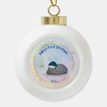 La primera Navidad del bebé - Adorno de hipopótamo