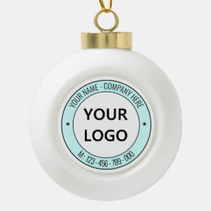 Cerámica Tipo Bola Logotipo de negocio personalizado y adorno navideñ