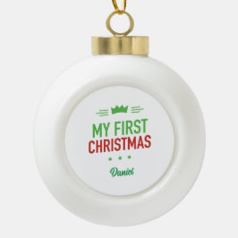 Cerámica Tipo Bola Mi Primer Adorno de Navidad