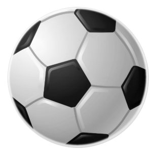 Cerámica Tira de cajón de diseño de bolas de fútbol, pomo d