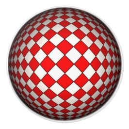 Cerámica Tira del pomo de la puerta con control rojo y blan