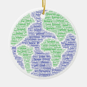 Cerámica Un mundo de idiomas adorno