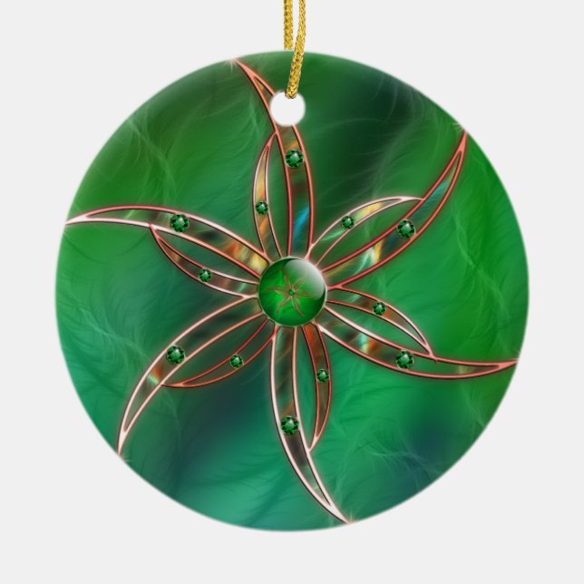 Cerámica Verde como adorno de hierba (Frente)